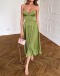 Vestido Midi Verde Oliva
